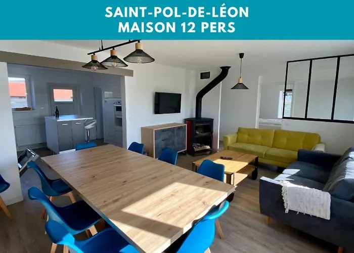 Saint-Pol Family House Garden Fully Equipped 12 People